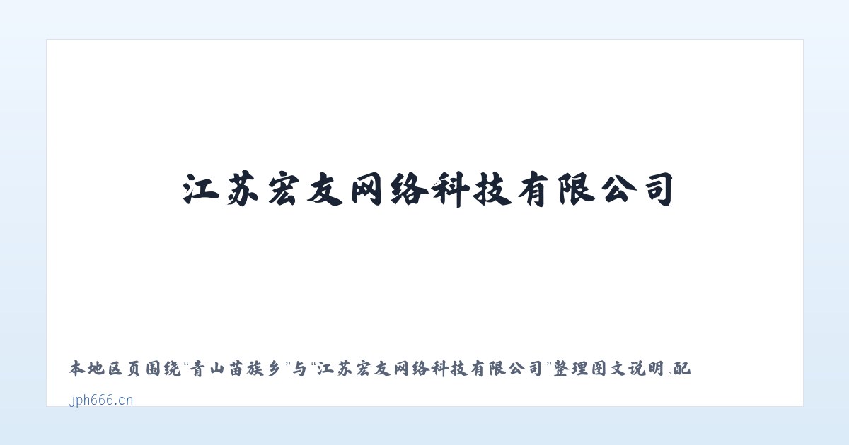 桔子洲街道 - 江苏宏友网络科技有限公司 主图